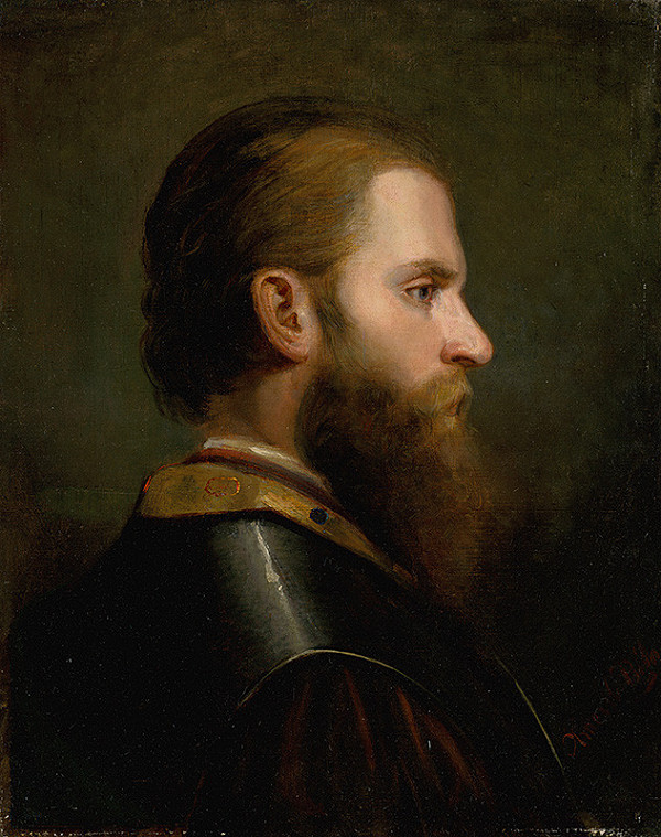 Friedrich von Amerling – Štúdia hlavy muža