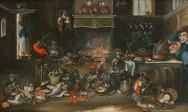 Frans Francken II. – Opice v kuchyni