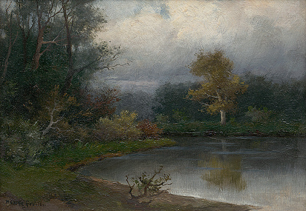 Felicián Moczik – Landscape with a Pond