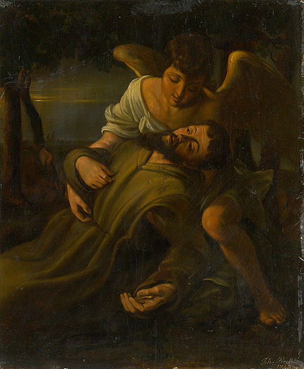 Johann Precht – St Francis and the angel
