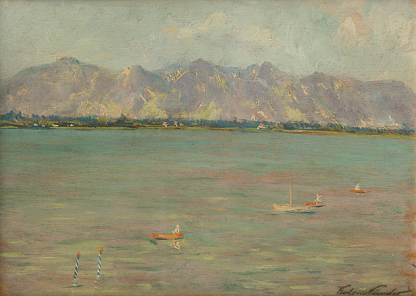 Ferdinand Katona – Mountain Landscape with a Lake