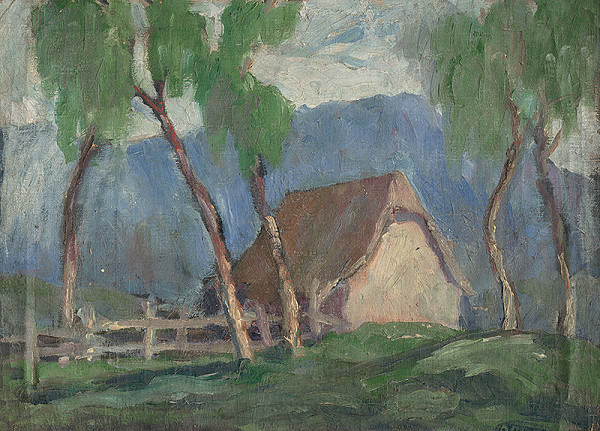 Zolo Palugyay – Landscape with Birches