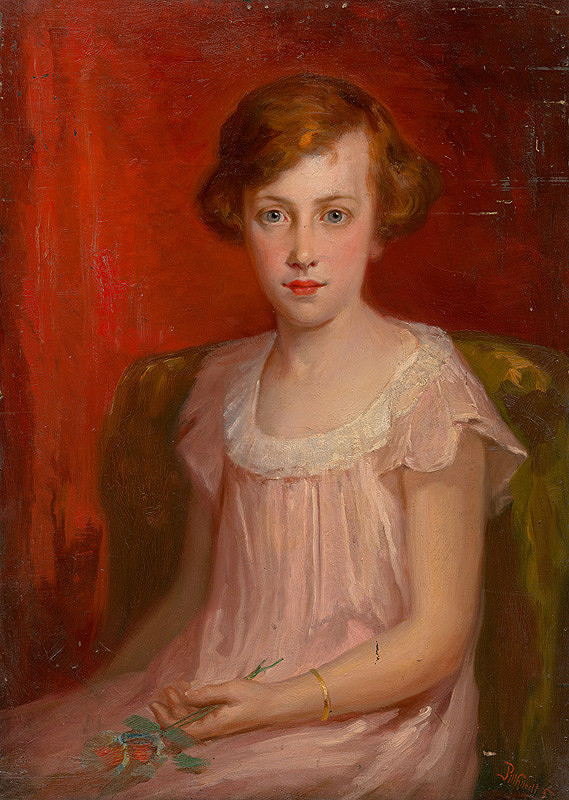 Ľudovít Pitthordt – Seated Girl