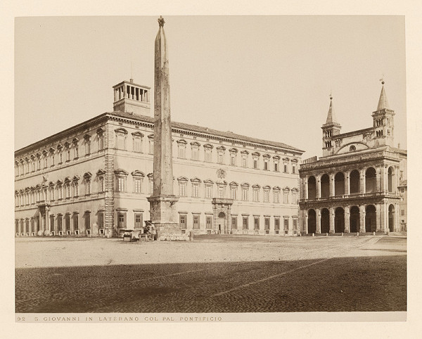 Neznámy autor – Rím. Námestie di San Giovanni in Laterano (Piazza di San Giovanni in Laterano)