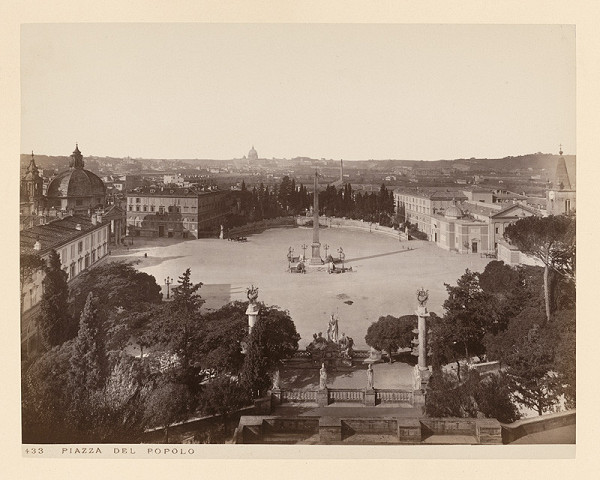 Neznámy autor – Rím. Námestie del Popolo (Piazza del Popolo)