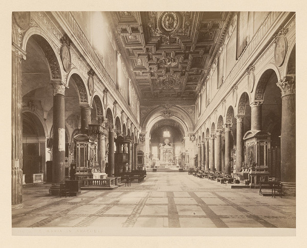 Neznámy autor – Rím. Bazilika di Santa Maria in Aracoeli (Basilica di Santa Maria in Aracoeli). Interiér
