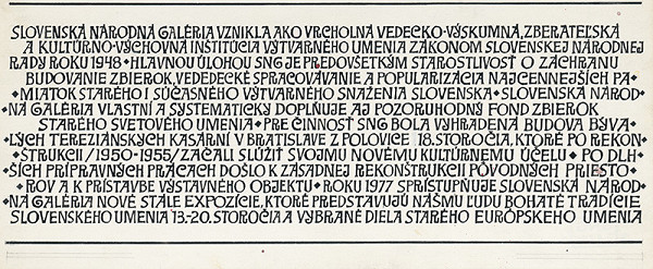 Miroslav Cipár – Slovenská národná galéria. Návrh písma pre príležitostný vizuál