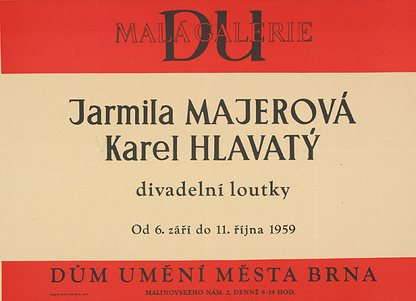 Moravský autor – Výstava - Jarmila Mayerová,Karel Hlavatý