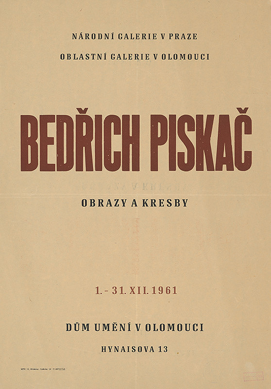 Olomoucký autor – Obrazy,kresby-Bedřich Piskáč