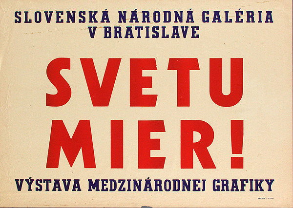 Slovenský autor – Svetu mier-výstava medzinárodnej grafiky