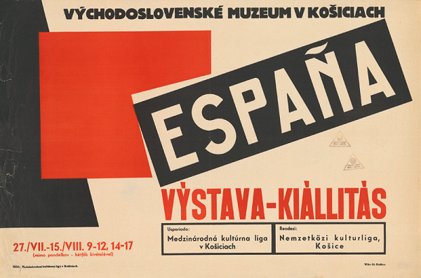 Košický autor – España. Výstava - Kiállitás. Východoslovenské muzeum v Košiciach