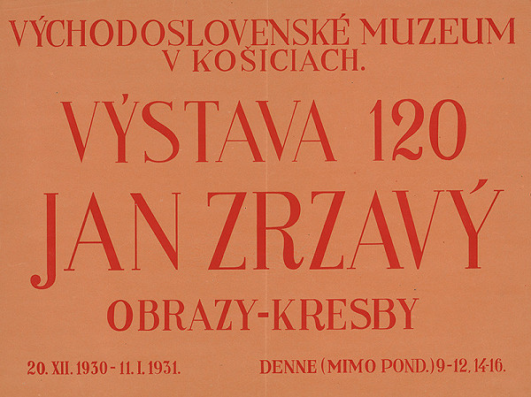 Košický autor – Obrazy,kresby - Ján Zrzavý