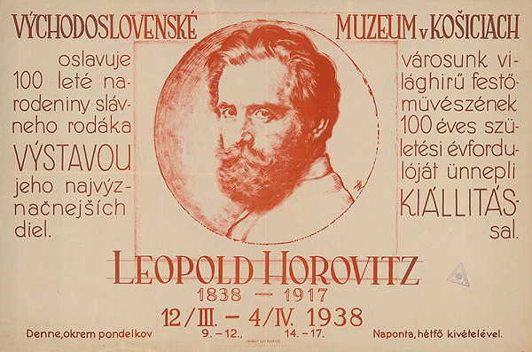 Armin Horovitz – Leopold Horovitz 1838 -1917. Východoslovenské muzeum v Košiciach