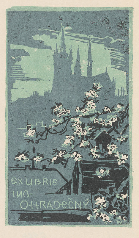 Jaroslav Vodrážka – Ex libris Ing. O. Hradečný