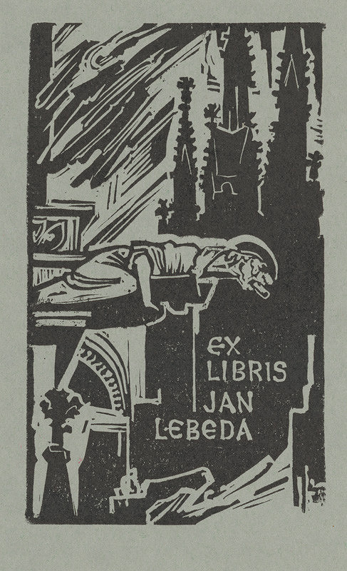 Jaroslav Vodrážka – Ex libris Ján Lebeda