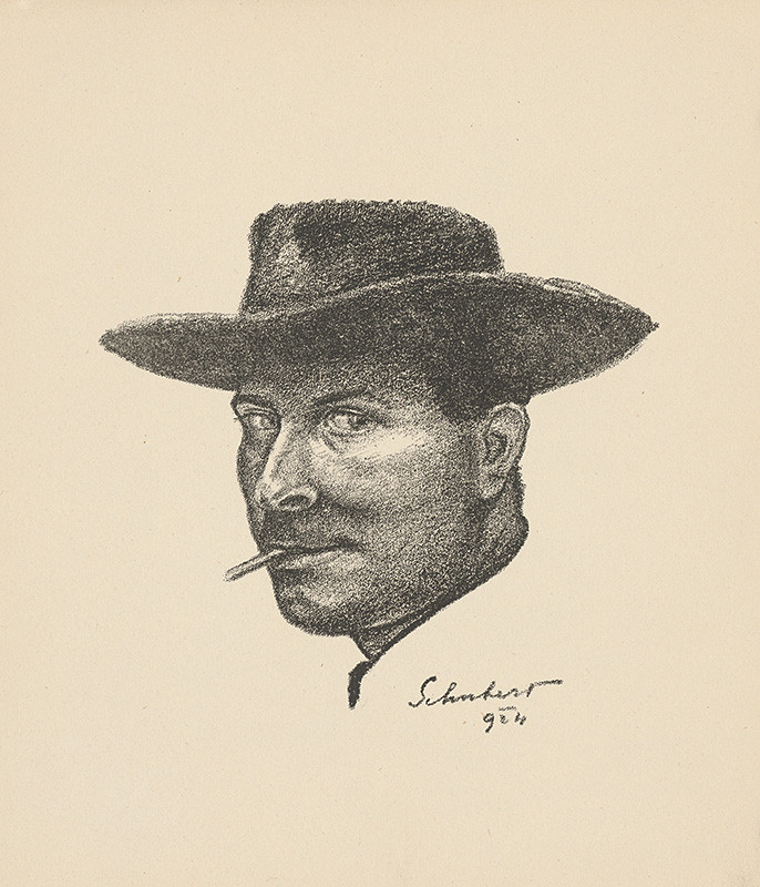 Július Schubert - Autoportrét, 1924