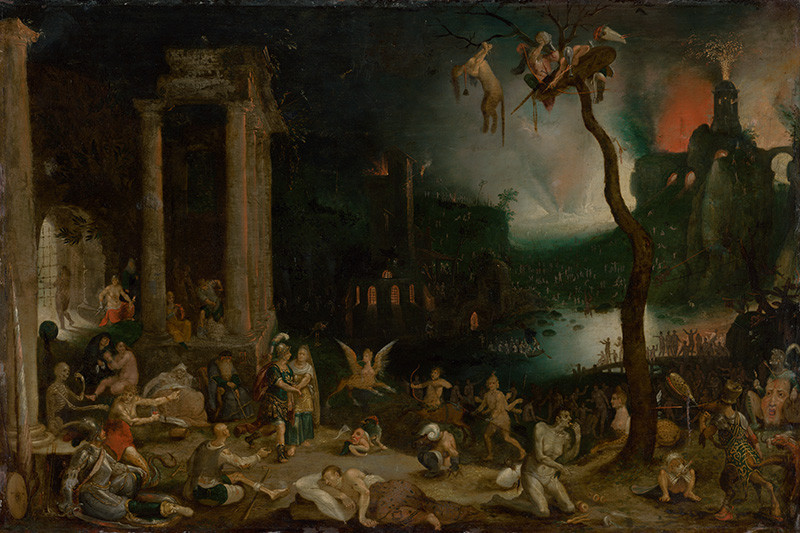 Jan Brueghel st. - Aeneas a Sibyla kúmska v podsvetí, okolo 1604